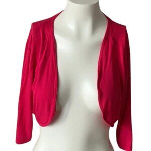 Olsen deep pink open-front cropped bolero top size 10